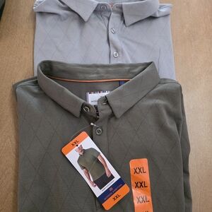 XXL Gray and Olive Polo Shirts